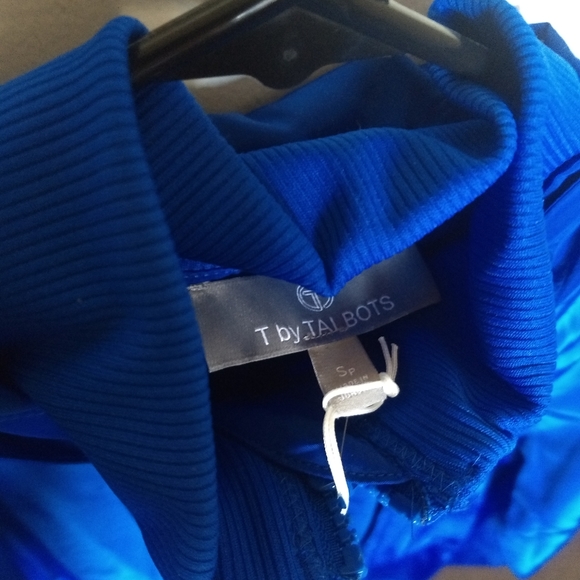 Royal Blue Talbots Hooded Rain Jacket Size Petite Small PS - Picture 8 of 11